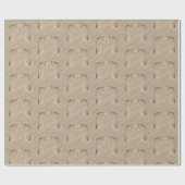 Fußspuren im Sandstrand Geschenkpapier (Flach)