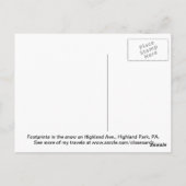 Fußspuren im Schnee. Postkarte (Rückseite)
