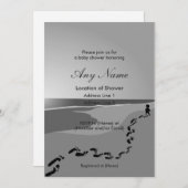 Fußspuren in den Einladungen zur Kinderdusche (Vorne/Hinten)