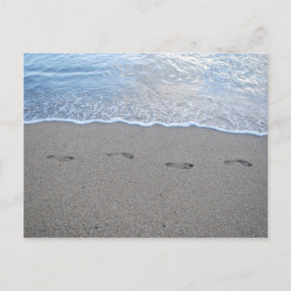 Fußspuren in Puerto Rico Postkarte