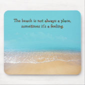Fußspuren in Sand mit Beach Quote Mouse Pad Mousepad (Vorne)