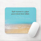 Fußspuren in Sand mit Beach Quote Mouse Pad Mousepad (Mit Mouse)