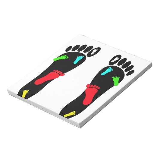 Fußspuren Notizblock (Rotiert)