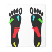 Fußspuren Notizblock (Vorderseite)