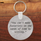 Fußspuren über die Sand Key Chain Schlüsselanhänger (Vorderseite)