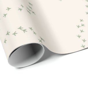 Fußspuren Vögel Baby Geschenkpapier