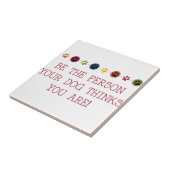 Fußspuren von Hundepaw Fliese (Seite)