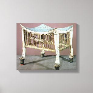 Fußstapfen, die vom Kinderkönig am Anfang verwende Leinwanddruck