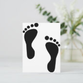Fußstapfen Postkarte (Stehend Vorderseite)