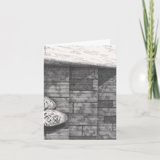 Fußstapfen und Tinte Zeichnend mit Verse (Vorderseite)