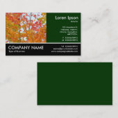 Fußtes Foto - dunkelgrün - Herbstblätter Visitenkarte (Vorne/Hinten)