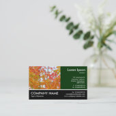 Fußtes Foto - dunkelgrün - Herbstblätter Visitenkarte (Stehend Vorderseite)