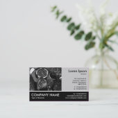 Fußtes Foto - Lt Gray - Motorradmessgeräte Visitenkarte (Stehend Vorderseite)