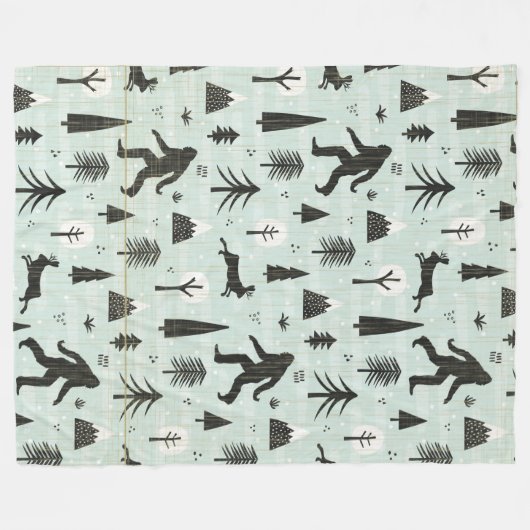 Fußwandern im Wald Fleecedecke (Vorderseite (Horizontal))