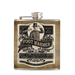 Fußwärmer für den Bräutigam im Vintage-Stil Flachmann