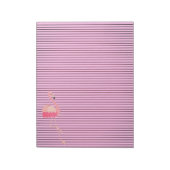 Fußweg Rosa Flamingo Note Pad Notizblock (Rotiert)