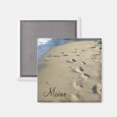 Fußwege an einem Sandstrand (Maine) Magnet (Vorderseite/Rückseite)