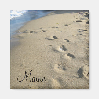 Fußwege an einem Sandstrand (Maine) Magnet