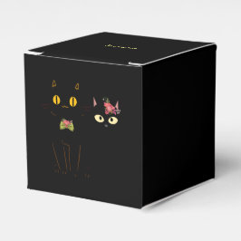 Fussy Black Cats Gelbe Augen Geschenkschachtel