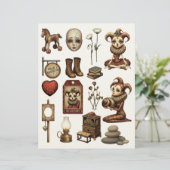 Fussy Cut Elements - Melancholoc Harlequin Briefbogen (Stehend Vorderseite)