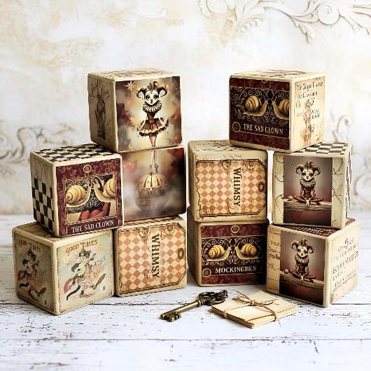 Fussy Cut Elements - Melancholoc Harlequin Briefbogen