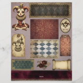 Fussy Cut Elements - Melancholoc Harlequin Briefbogen (Rückseite)