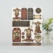 Fussy Cut Elements - Melancholy Harlequin Briefbogen (Stehend Vorderseite)