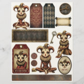 Fussy Cut Elements - Melancholy Harlequin Briefbogen (Vorderseite)