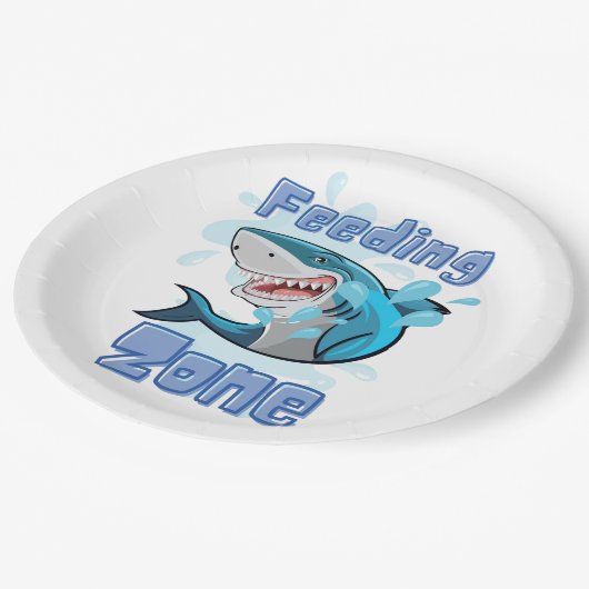 FUSSZONSCHARK , KARTOFFELSTIL PAPPTELLER (Schrägansicht)