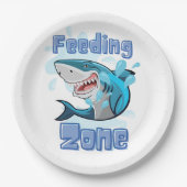 FUSSZONSCHARK , KARTOFFELSTIL PAPPTELLER (Vorderseite)