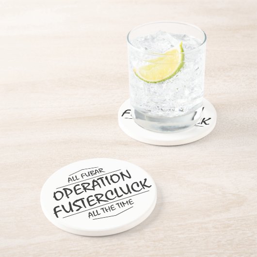 Fustercluck Untersetzer (Sag mal, das fünf mal sch (Seite)