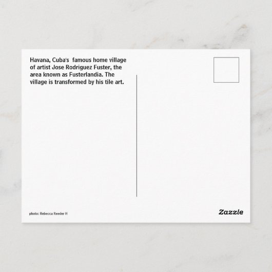 Fusterlandia Havana Kuba Kunst und Kultur Postkarte (Rückseite)