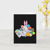 Fustermädchen Jungen Kleinkind Osterhase Karte (Gelbe Blume)