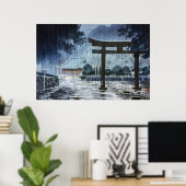 Futarazan Shrine in Nikko von Tsuchiya Koitsu Poster (Heimbüro)