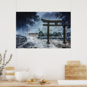 Futarazan Shrine in Nikko von Tsuchiya Koitsu Poster (Küche)