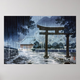 Futarazan Shrine in Nikko von Tsuchiya Koitsu Poster