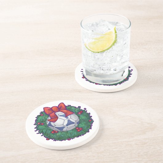 Futbal Christmas Getränkeuntersetzer (Seite)