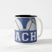 Futbal Coach Zweifarbige Tasse (VorderseiteRechts)
