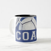 Futbal Coach Zweifarbige Tasse (Vorderseite Links)