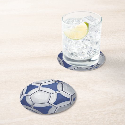 Futbal Runder Pappuntersetzer (Vor Ort)