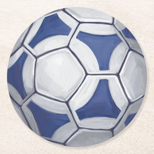 Futbal Runder Pappuntersetzer (Vorderseite)