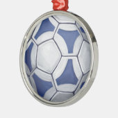 Futbal Silbernes Ornament (Links)