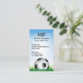 Futball Coach Business Card Visitenkarte (Stehend Vorderseite)