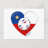 Fútbol "CHILE" 2014. Chilean National Soccer Postkarte (Vorderseite)