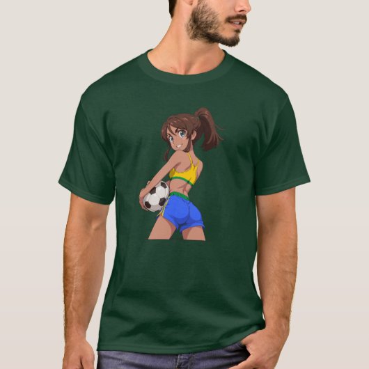Futbol Girl Brazil T-Shirt (Vorderseite)