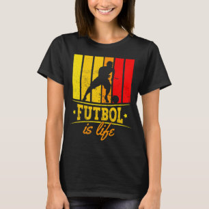 Futbol is Life Vintag Soccer Player Football Spion T-Shirt