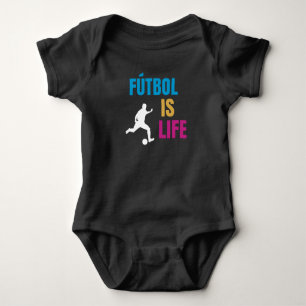 Futbol ist der Lover Football Fan von Life Soccer Baby Strampler
