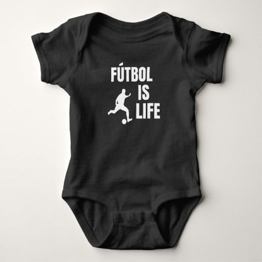 Futbol ist der Lover Football Fan von Life Soccer Baby Strampler (Vorderseite)