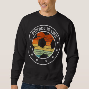 Futbol ist der Vintage Retro-Fußball-Lüfter Sweatshirt