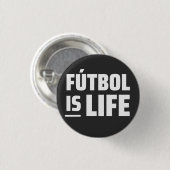 Futbol ist Leben, Fußball, Fußball, amerikanischer Button (Vorne & Hinten)